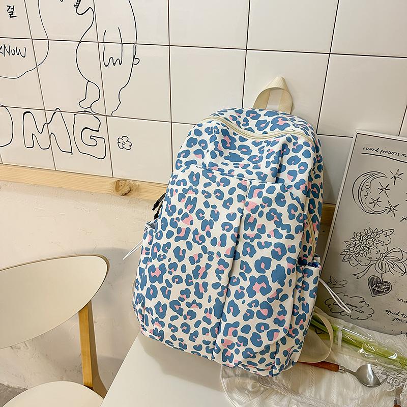 Women's backpack Leopard print backpack Large capacity backpack Cow print backpack High value backpack Fashion casual backpack