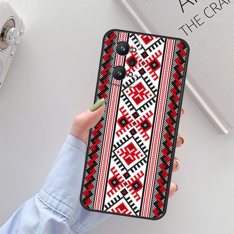 Ukrainian Pattern For Realme 11 10 12 13 14 Pro Plus GT 5 6 6T GT7 Pro C67 C61 C53 C51 C21Y C25S C55 C75 Case Realme 10 Pro Plus