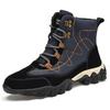 Men's Waterproof High-Top Snow Boots, Plus Velvet Lining, Non-Slip, Warm Plush, Winter Outdoor Casual Cotton Shoes