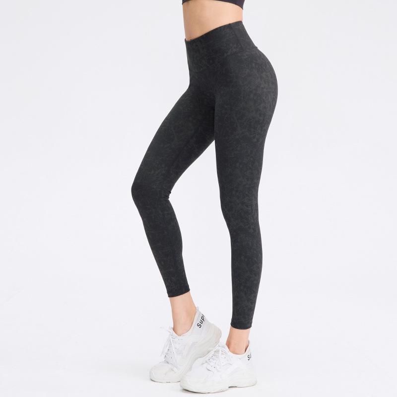 Women'S Yoga Pants Fitness Outdoor Solid Color Casual Running Training Elastic Quick Drying Tight Fitting Sports Pants