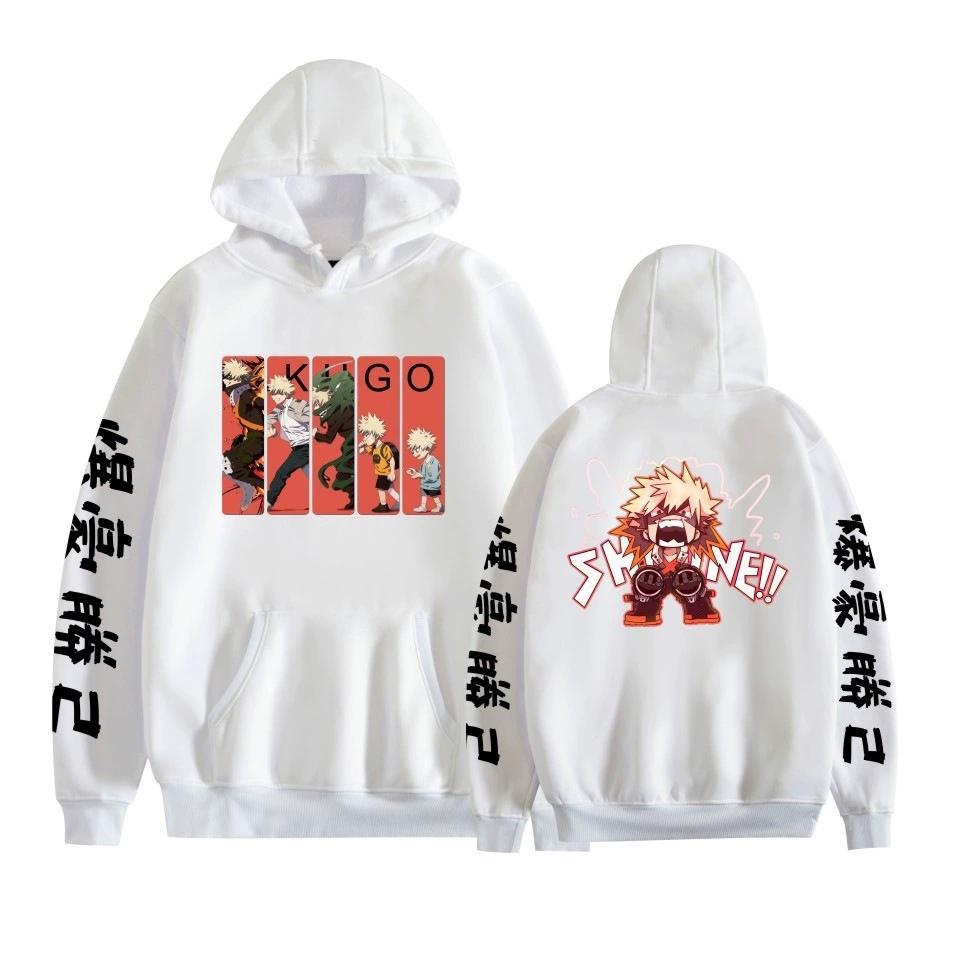 Mens Womens Hoodie My Hero Academia Anime Hoodies Streetwear Harajuku Casual Printed Hooded Pullover Sweatshirts