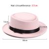New Fashion Vintage Wide Brim  Jazz Cap Woolen Dress Dance Party Flat Top Panama Jazz Caps Fedora Hat Cowboy Hat