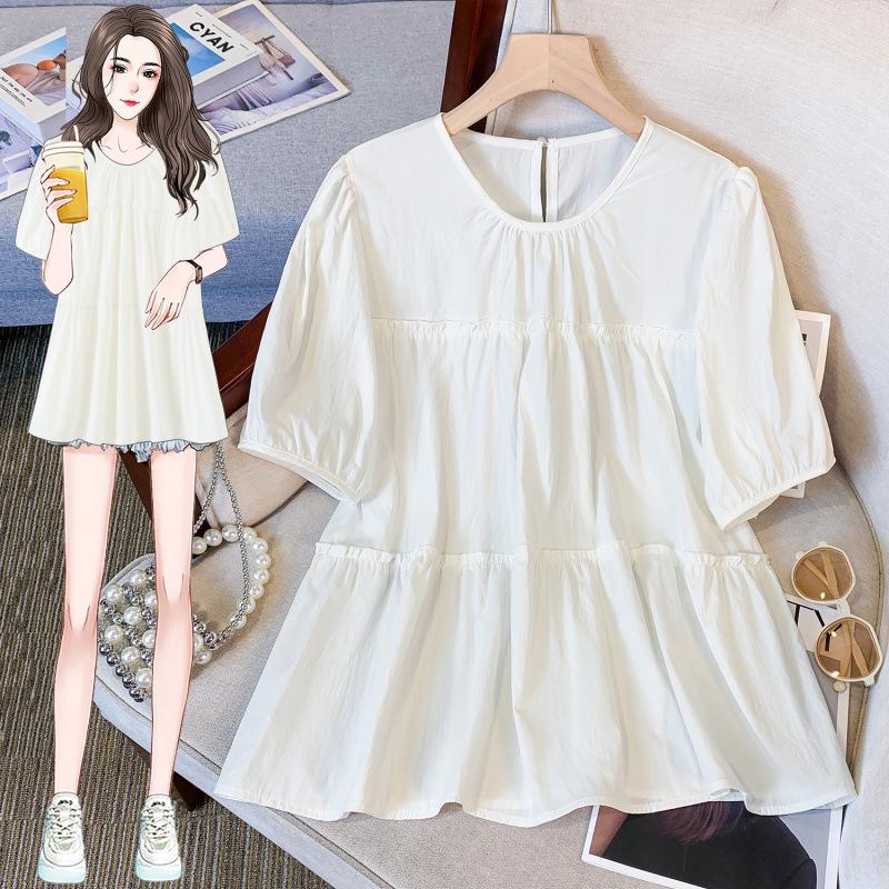 

Plus Size Women s Ruffle Chiffon Short Sleeve Summer Top 2XL брудно-білий
