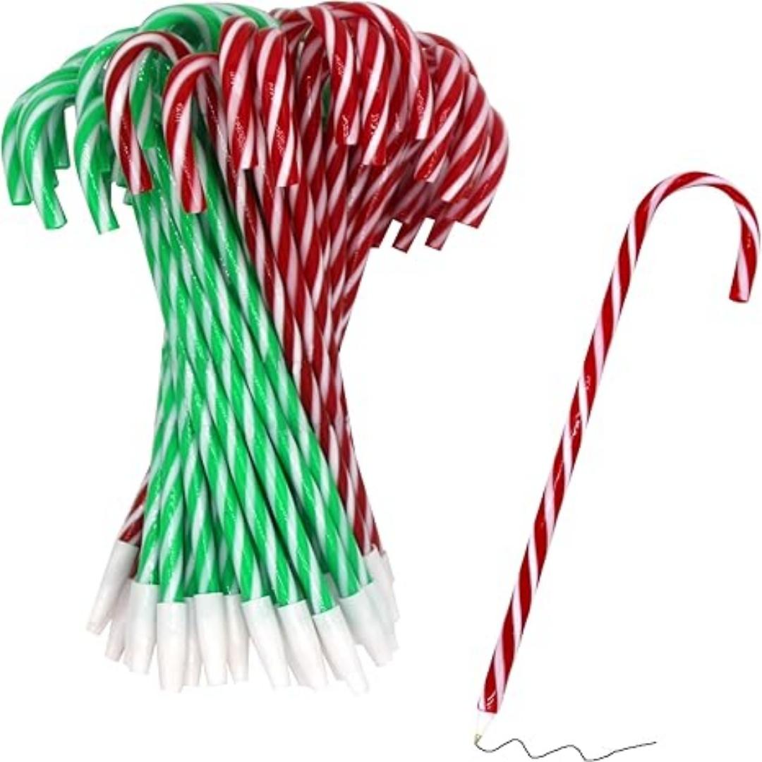 

5pcs Christmas Candy Cane Ballpoint Pens Red Green Umbrella Pens for 2026 Xmas New Year 2026 Holiday Stationery Gift Office Sup зелений
