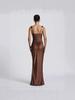 Elegant European & American Style Sleeveless Strappy Evening Gown