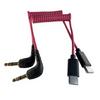 Stretchable 40Cm 3.5Mm To Type C Mics Cable For RODE Wireless GO/GO II Mics With Reinforced Stress Relief Design