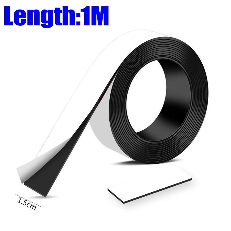 12-1M Self Adhesive Rubber Magnet Strip Refrigerator Photo Posters Fixing Tape Decal Flexible Magnet Strip for Diy Art Mounting