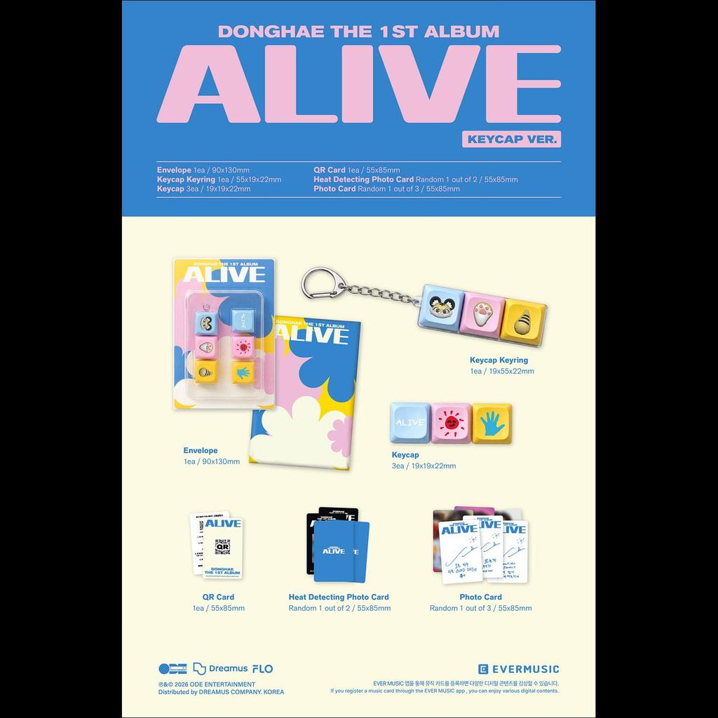 [Pre-order] DONGHAE (SUPER JUNIOR) - ALIVE KEYCAP VER. / 1st Album + Free Gift