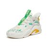 Coca Cola X Anta Lifestyle Series Weifeng Non-Slip Durable Low-Top Dad Shoes Women sneakers White Green 122028085-10