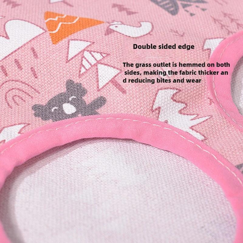 3/2/1 Hole Hanging Hay Bag for Bunny Guinea Pigs Small Animal Feeder Rabbit Food Dispensers Bag Cage Pet Feeding Accessories