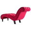 Red Velvet Chaise Lounge