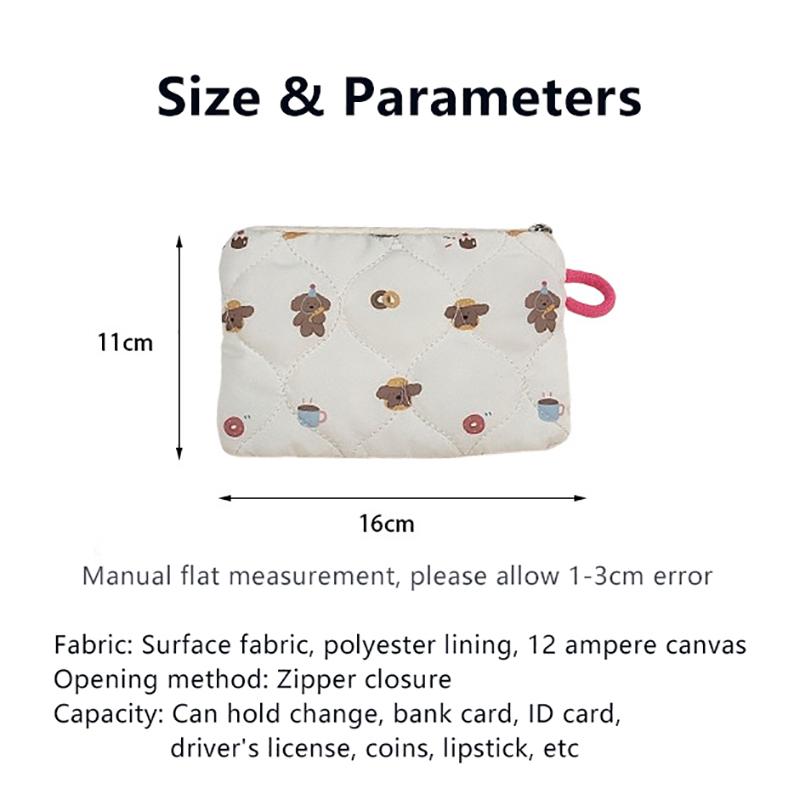 Ins Style Flower Coin Purse Cartoon Rabbit Clutch Bag Lipstick Earphone Sundries Storage Bag Wallet Pouch Mini Makeup Bag