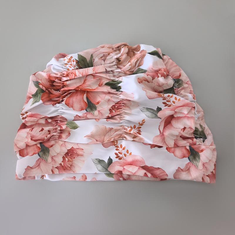 

Летняя женская шапочка для плавания с принтом, женская, не сдавливающая голову, высокоэластичная, удобная шапочка для плавания, взрослая спортивная шапочка