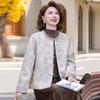Middle-aged and elderly temperament Spring and autumn Chinese jacket short top New middle-aged and elderly women's clothing