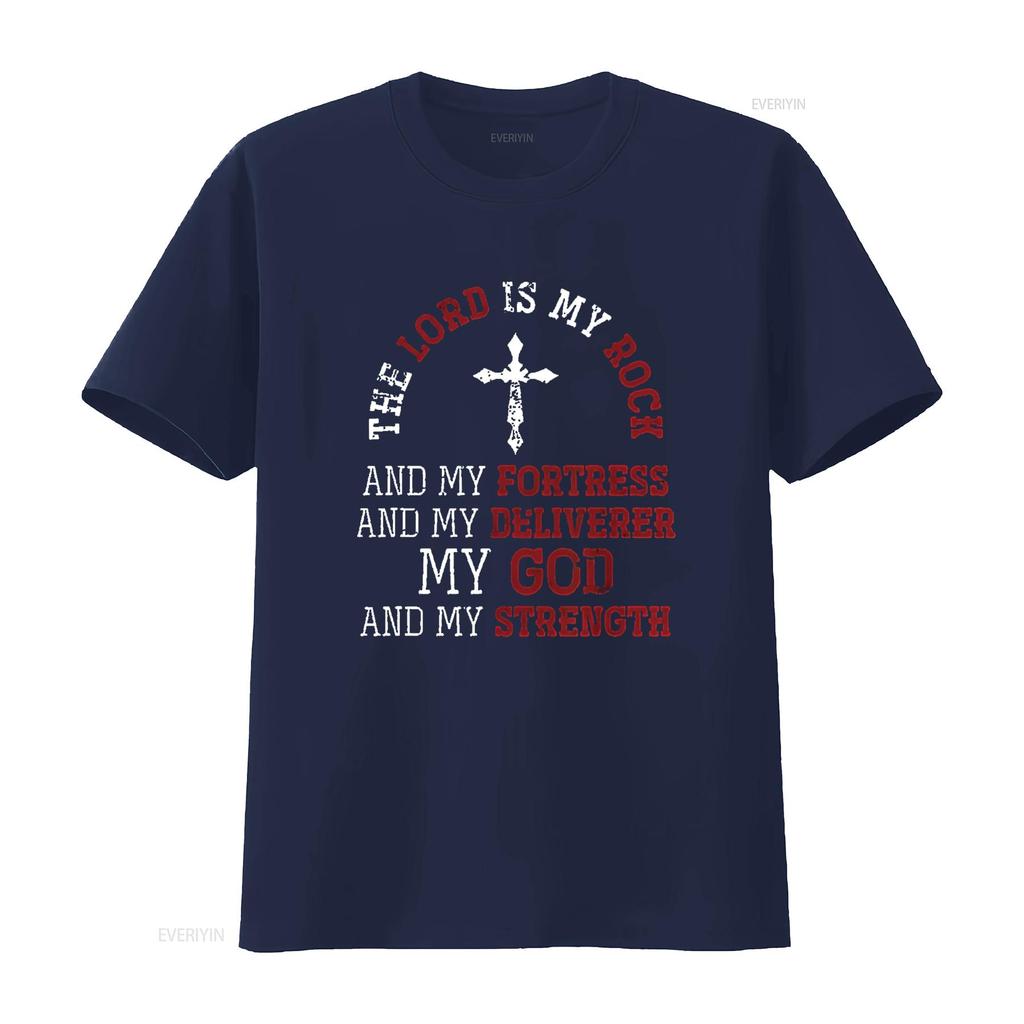 Womens My God And Strength Jesus Lord Devotee Bible Prayer T Shirt Black Large vintage Washed Casual Versatile Stretched homme
