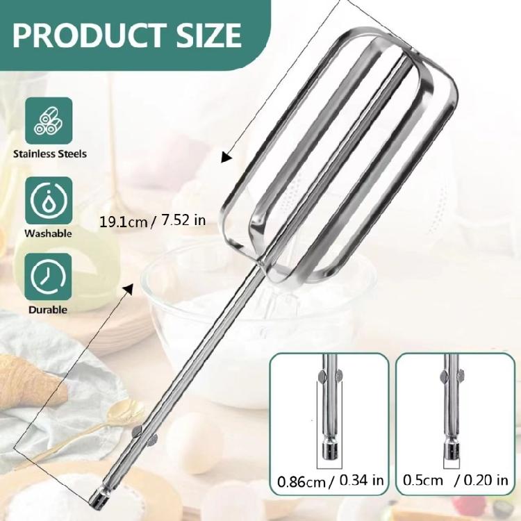 2Pcs Hand Mixer Beaters Blender Attachment Hand Mixer Replacement Beaters for Hand Mixers Electric Mixer Replace Parts