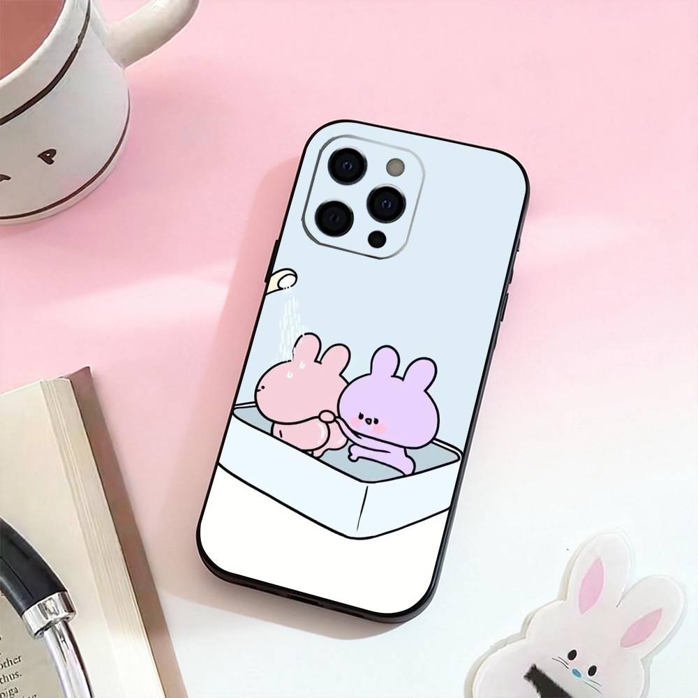 CUTE A-Asamimichan   Phone Case For iPhone 17,16,15,14,13,12,11 Plus,Pro Max,Soft Silicone Black Cover