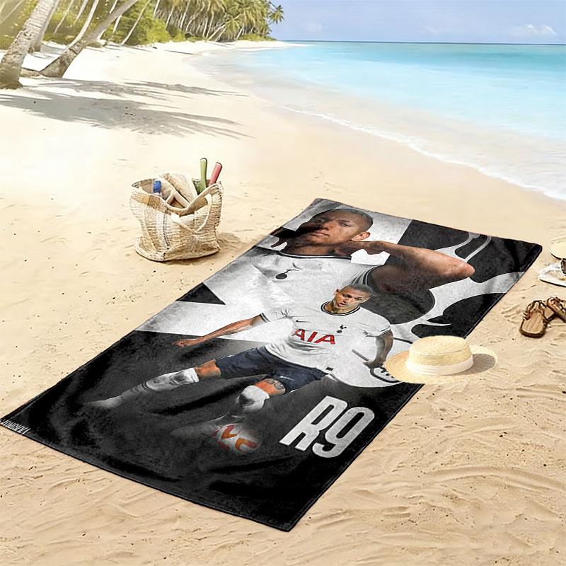 Tottenham Print Beach Towel, Large Soft Quick Dry Towel for Beach Camping Swimming