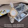 Diamond-Encrusted Case Pull-Open Bracelet Watch Adjustable Strap Chain Watch  Women Girls