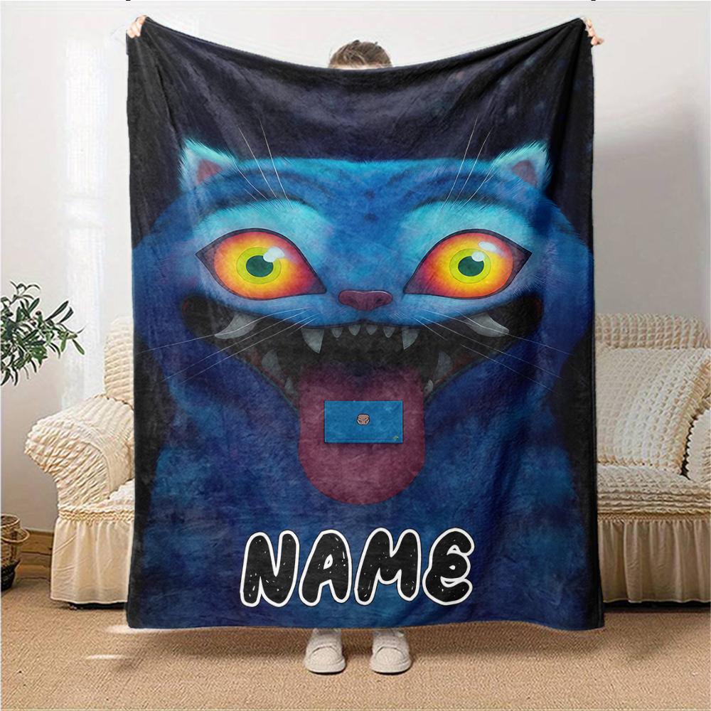 Custom Name Name Fantasy Trio Party Blanket For Couch Bed Plush Cozy Fuzzy Blanket Super Soft Warm Blankets For Fall And Winter 0916207
