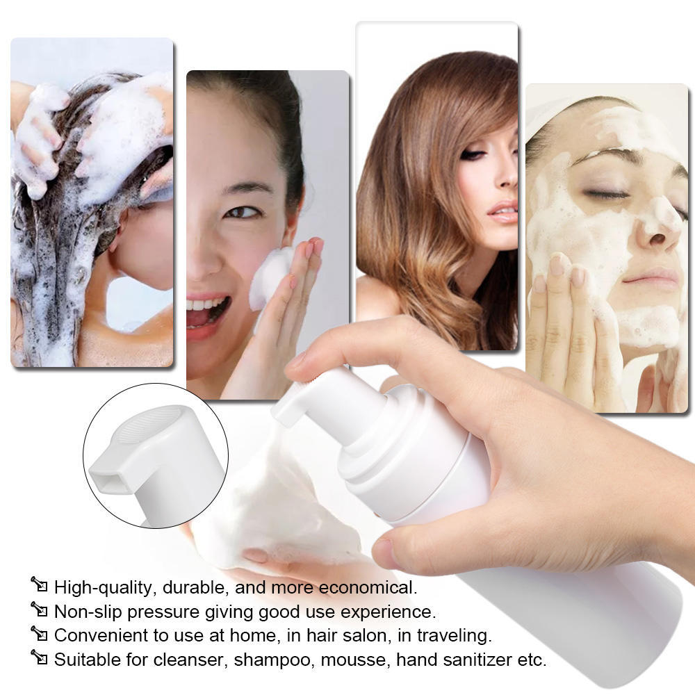 1pc 150ML(5.2oz) Foam Bottle Mousse Soap Foaming Pump Bottle Plastic White Empty Refillable