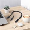30cm USB Type C To Two Type C Male Cable Fast Speed Charging Cord for Smartphones and Tablets Power Supply