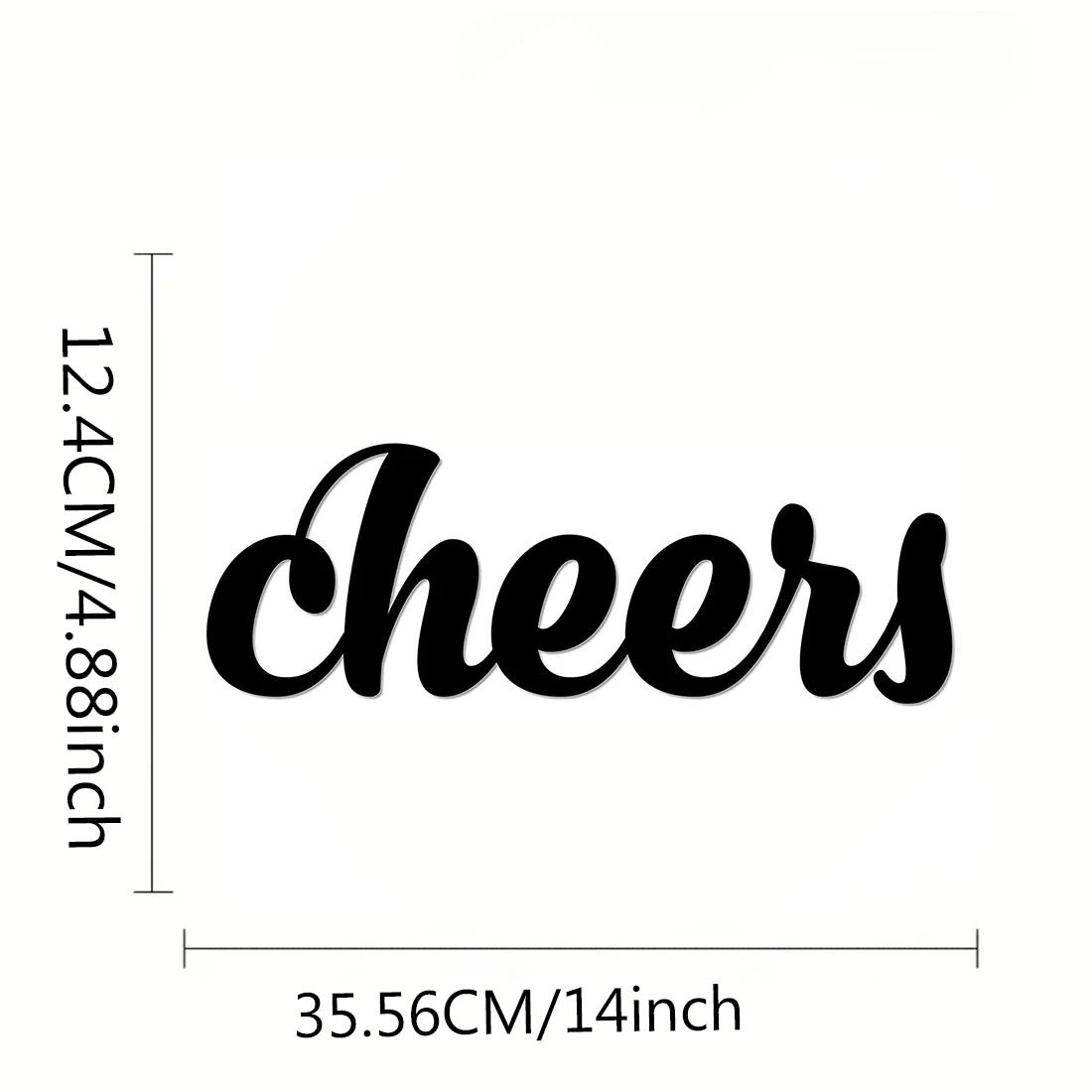 

Cheers Métal Bar Mur Signe Décoratif Accent Décor Mur Décor Cuisine Mot Signe,Украшение стен, Наклейка на стену, Силуэт Iron Art чёрный