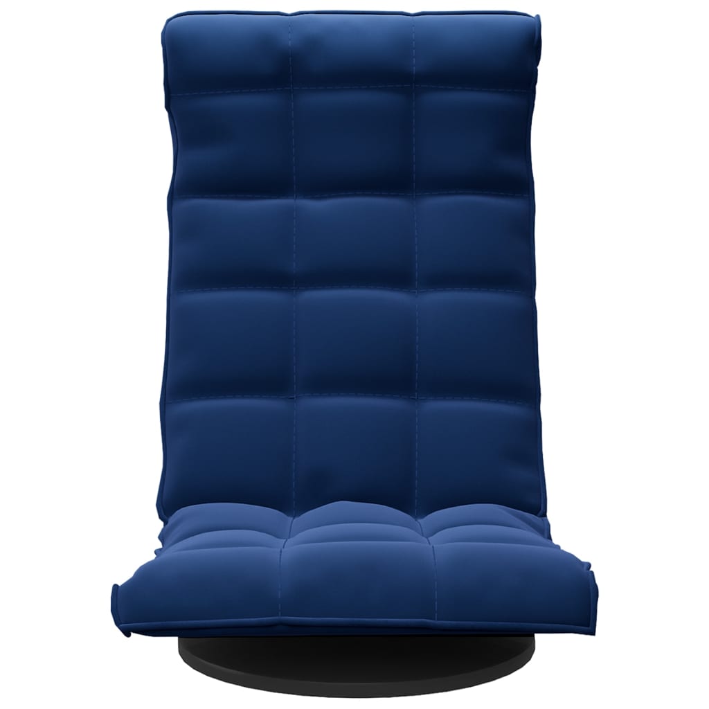 Floor Chair Swivel Blue Velvet