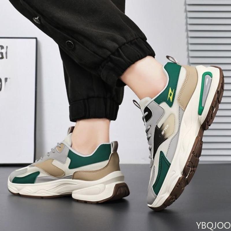 Herren Frühling Herbst Neue Atmungsaktive Vielseitige Abriebfeste Mesh Sportschuhe Lässig Bequeme Dicksohlige Herrenschuhe