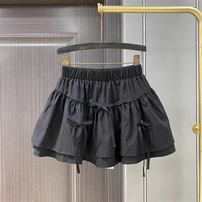 

Bowknot Patchwork Elastic Waist White Dress - Early 2025 Spring Collection M