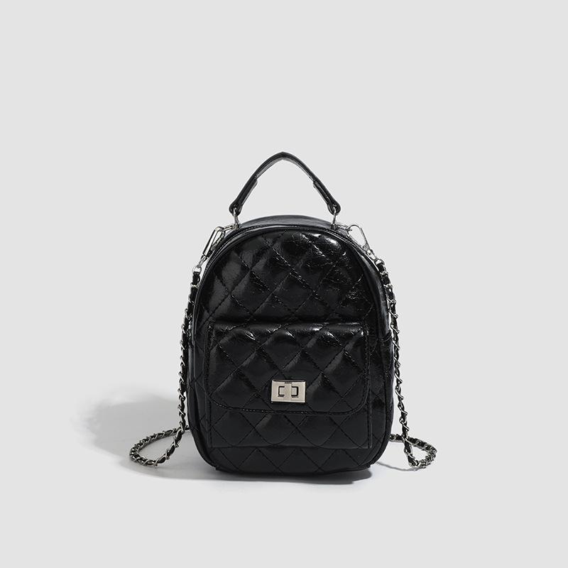 Premium Sense Niche Rhombus Soft Leather Backpack Bag Women 2025 New Fashion Versatile Small Backpack Shoulder Travel Bag