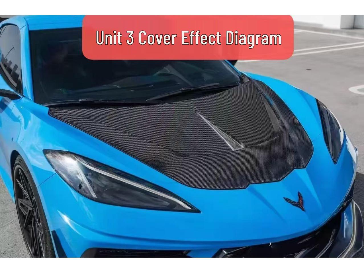 Chevrolet Corvette C8 ST Style Carbon Fiber Front Hood Body Kit