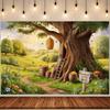2D Hundred Acre Wood Backdrop for Cartoon Theme Photoshoot & Event Decor