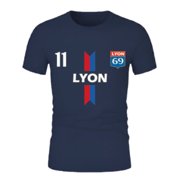 Ensemble Foot Homme Style Lyon 69 – Maillot & Jogging léger Urbain - - Bleu