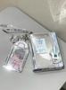 Shiny Silver A7 Photo Card Binder, Glossy PU Leather Journal Album for 3" K-Pop Idol Polaroid Collection Diary Planner