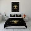 Golden Tree of Life Design Bedding Set Bedding Set (1 Duvet Cover, 2 Pillowcases, Duvet Not Included)