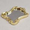 1:12 Dollhouse Miniature Gold-Trimmed Chic Mirror for Bedroom/Bathroom