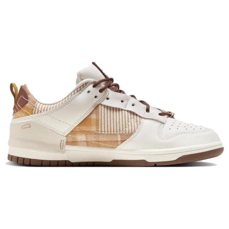 Nike Dunk Low Disrupt 2 Cacao Wow Plaid Women Sneakers Brown Phantom Sail-White FV3640-071