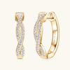 Lab Grown Diamond Earrings 925 Sterling Silver Moissanite Twisted Infinity Hoop Earrings Jewelry Gifts Earrings  Bulk