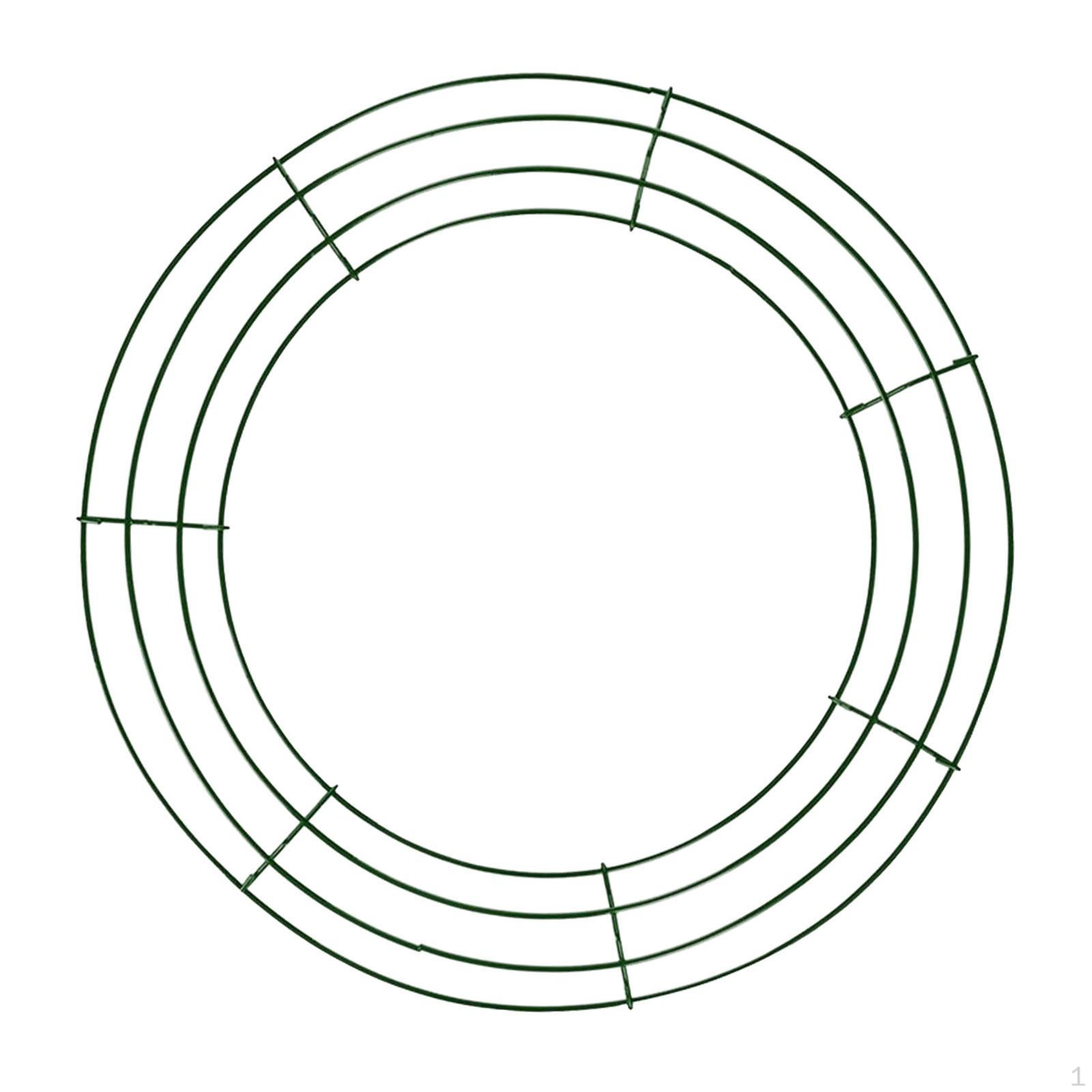 

Прочная металлическая рамка для венка — идеально подходит для поделок своими руками и домашнего декора Green 40cm
