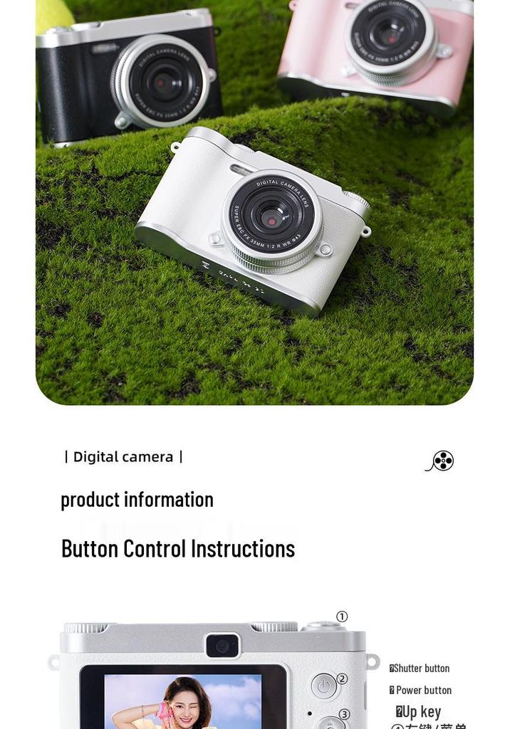 Vintage HD High-Pixel Dual Camera for Selfies and Portability