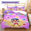 Name Custom True and the Rainbow Kingdom Pattern Bedding Set Quilt Cover Pillowcase Home Decor Gift (1 * Duvet Cover + 2 * Pillowcase, Without Core)