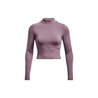 Solid Slim Fit High Neck Long Sleeve Sweatshirt Women Sweatshirt Purple 1380773-500