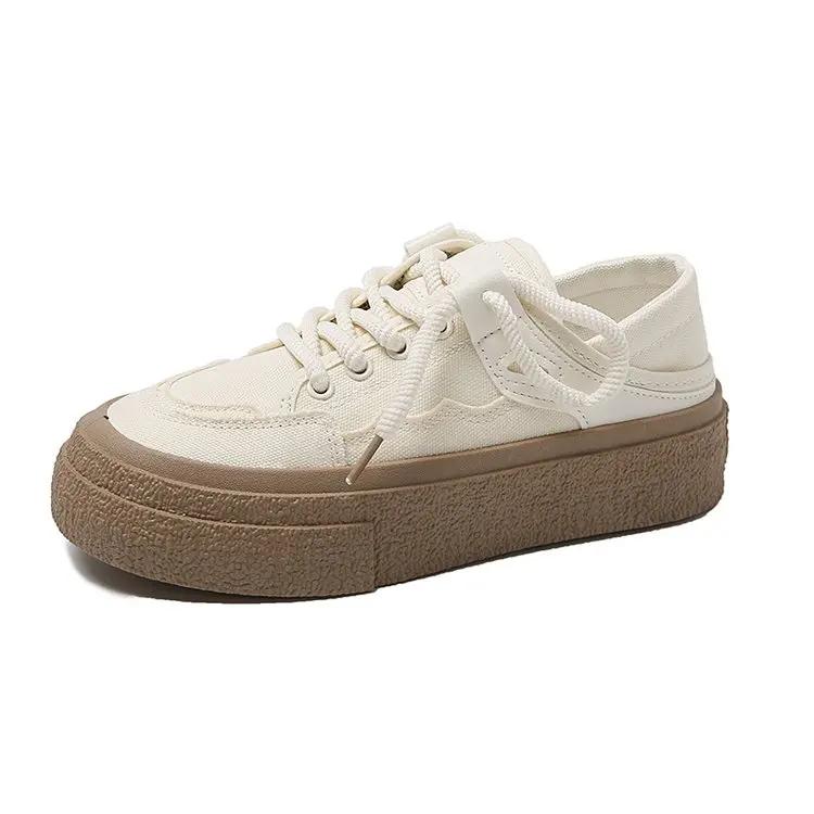 Móda 2024 Podzim Nový Dámské Boty Styl Niche Design Neformální Retro Sportovní Boty na Silné Podrážce Všestranné Trendy Dámské Vulkanizované Boty