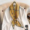 Long small silk scarf women's spring, autumn and summer black neck protection scarf with shirt streamer ribbon belt thin scarf