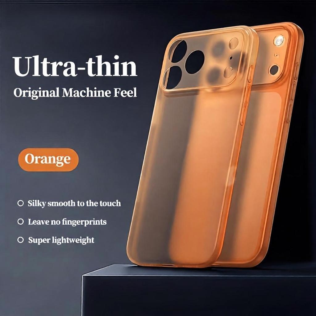 Ultra Thin Translucent Shockproof Phone Case for iPhone 17 16 Pro Max 17Pro Clear Matte Cases for iPhone 15 14 13 Pro Max Cover