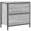 2 Piece Bathroom Furniture Set Grey Sonoma Particleboard
