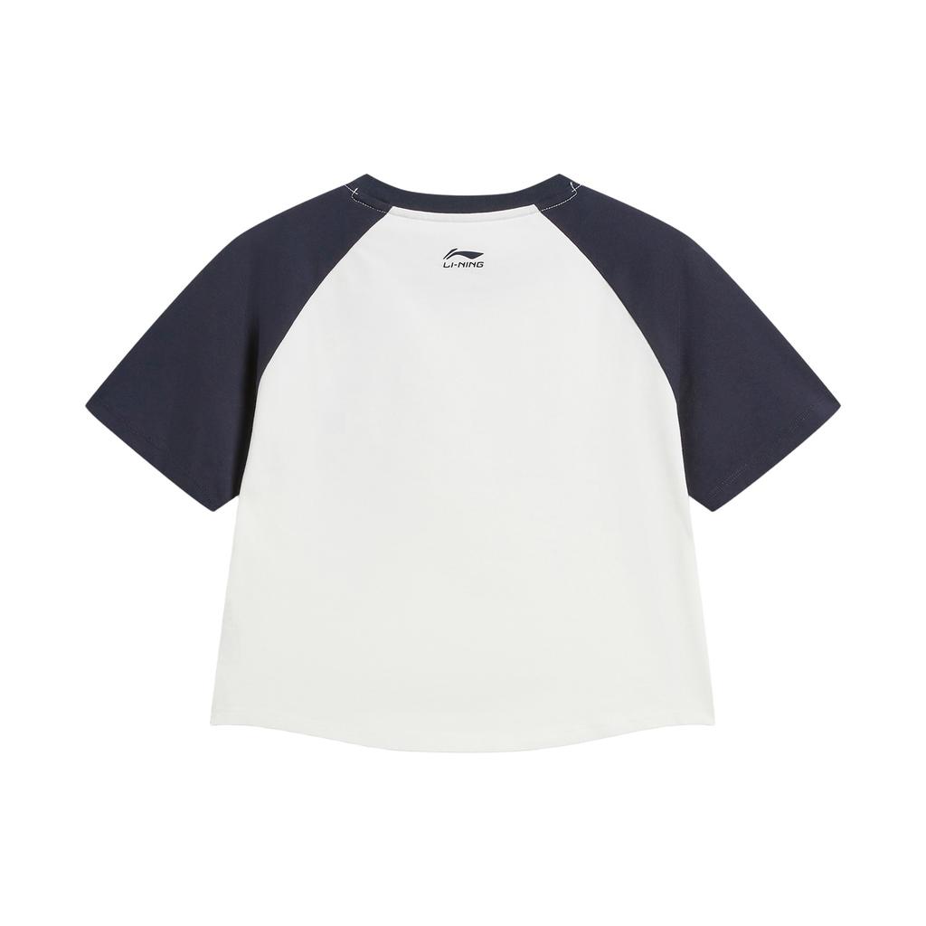Li-Ning Quick-Drying Cool Color Block Round Neck T-Shirt Women tops AHSW314-3
