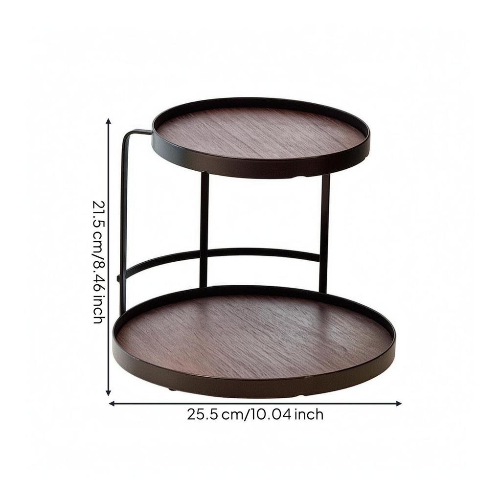 Dual-Level Storage Rack Compact Countertop Elegant for Dresser