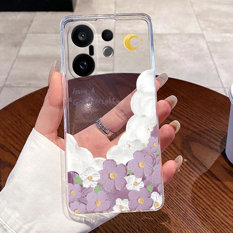 Gele-Hülle für VIVO X200 FE Hülle Vivo S30 Pro Mini Fundas Klare Silikon-Weich-TPU-Abdeckung Niedliche Katze Hase Herz Schutzhülle